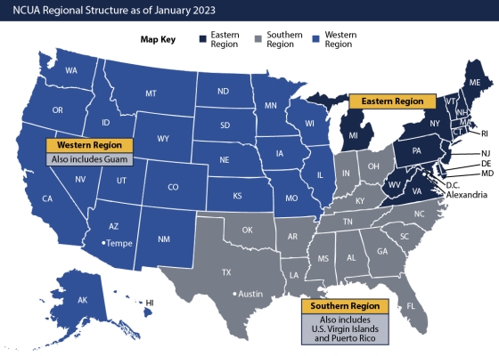 NCUA Regional Map